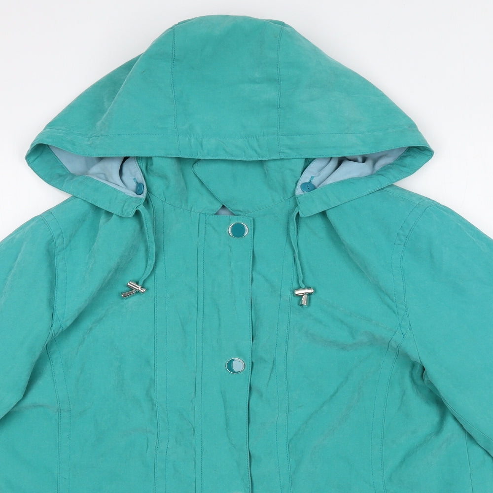 Isle Womens Green Jacket Size 12 Zip