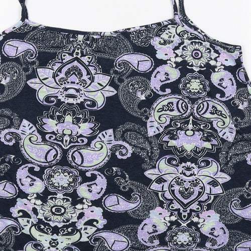 Dorothy Perkins Womens Multicoloured Geometric Polyester Basic Tank Size 12 V-Neck