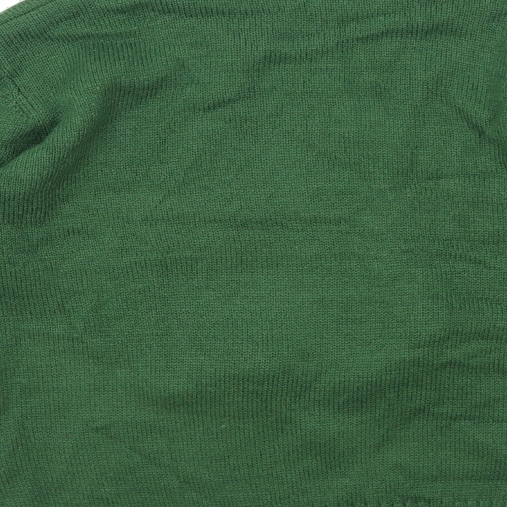 Lily & Dan Boys Green Round Neck Acrylic Pullover Jumper Size 11 Years Pullover