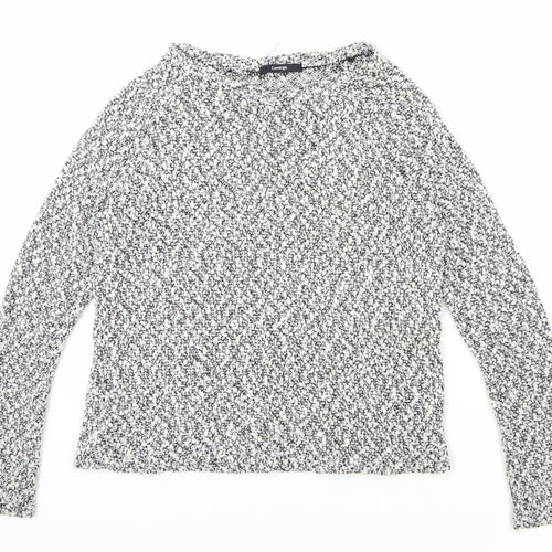 George Womens Grey Boat Neck Polyester Pullover Jumper Size 12