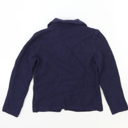 Preworn Girls Blue Jacket Blazer One Size Button