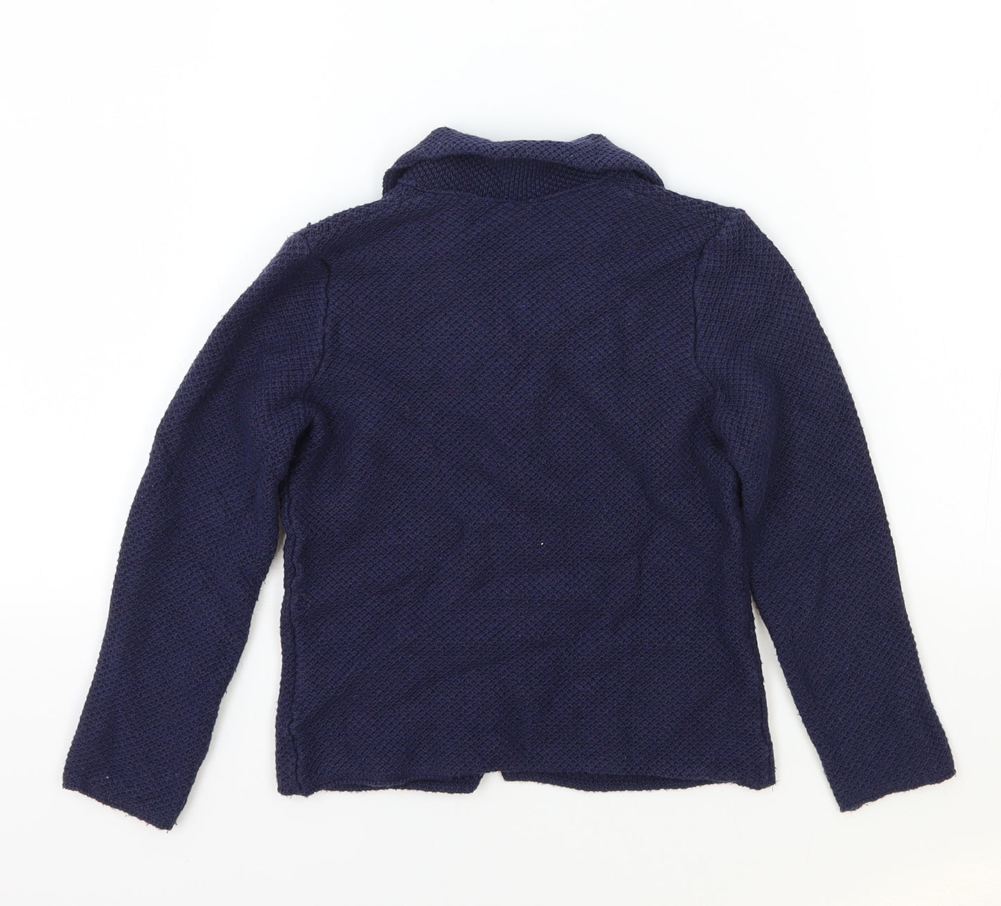 Preworn Girls Blue Jacket Blazer One Size Button
