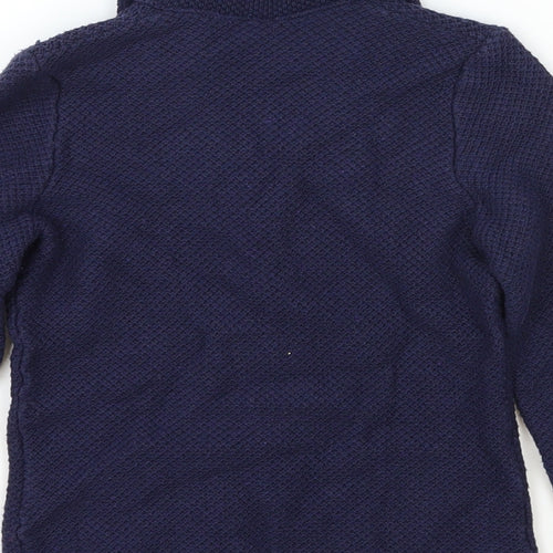 Preworn Girls Blue Jacket Blazer One Size Button