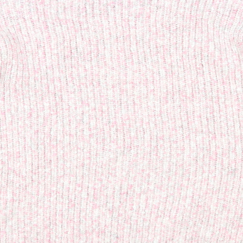 Marks and Spencer Womens Pink Round Neck Polyester Pullover Jumper Size M