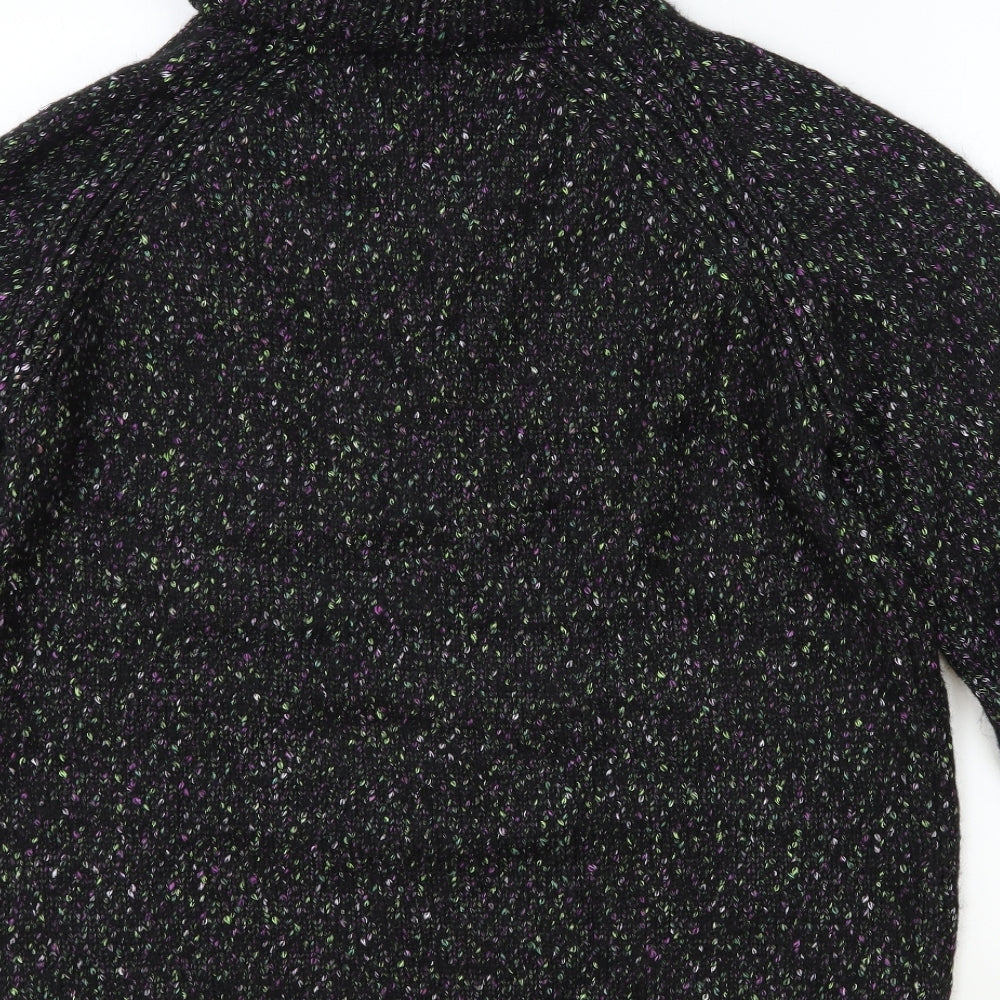 Marks and Spencer Womens Black Roll Neck Polyester Pullover Jumper Size M