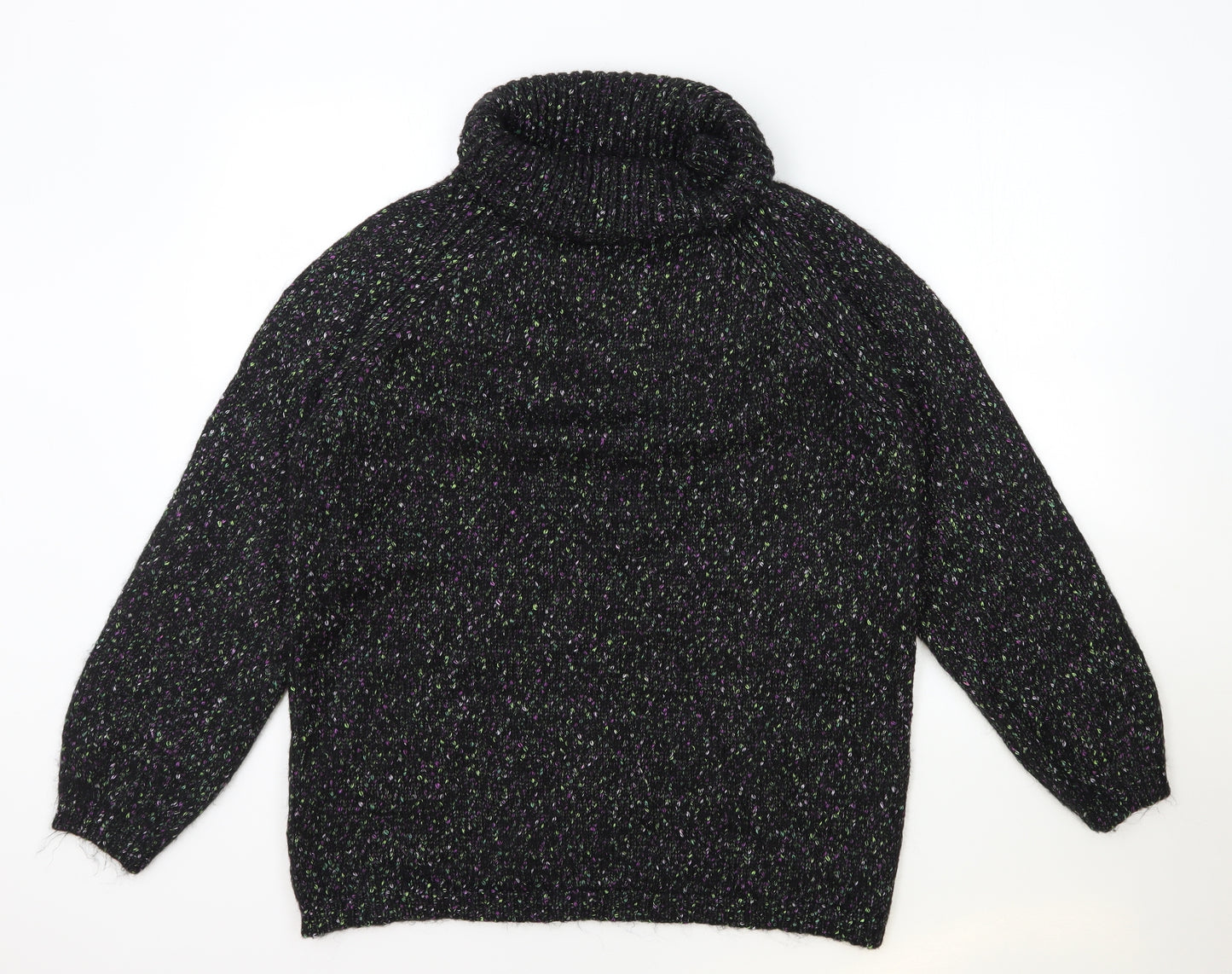 Marks and Spencer Womens Black Roll Neck Polyester Pullover Jumper Size S