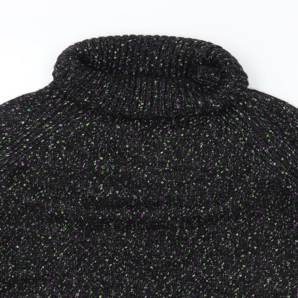 Marks and Spencer Womens Black Roll Neck Polyester Pullover Jumper Size S