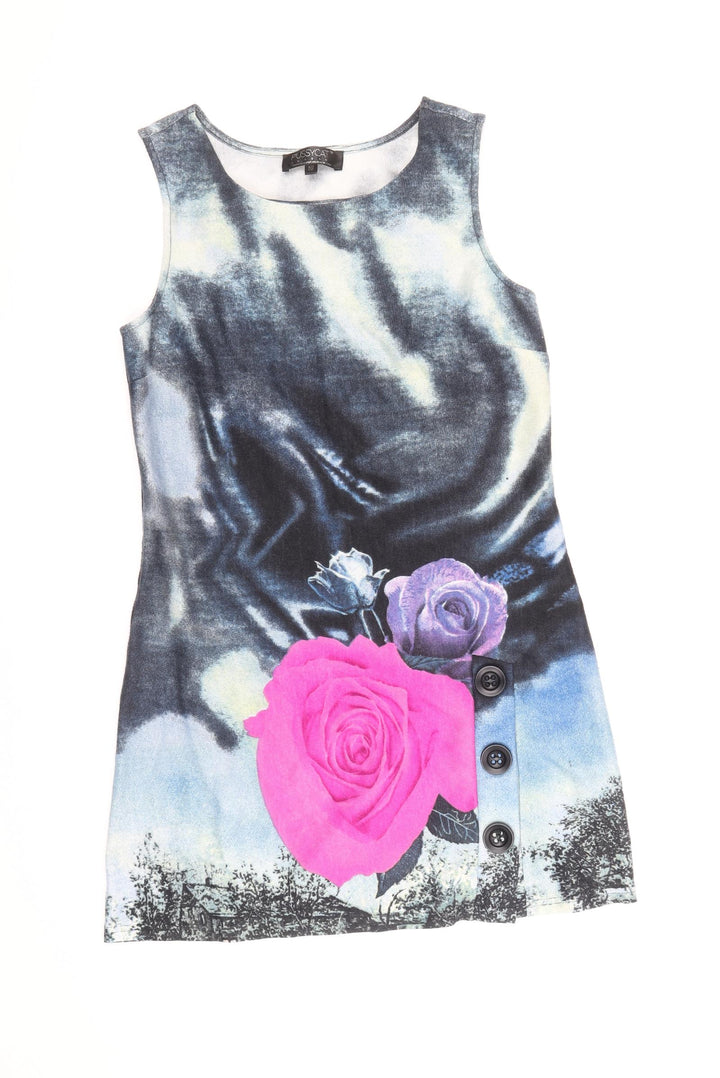 PussyCat Womens Multicoloured Floral Polyester Shift Size 10 Boat Neck Pullover