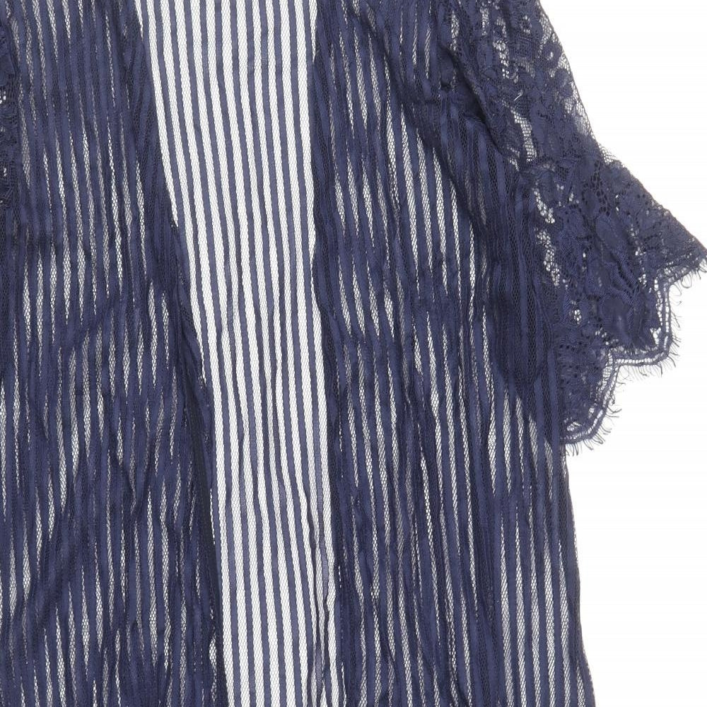 Julipa Womens Blue Polyamide Tunic Blouse Size 16 V-Neck