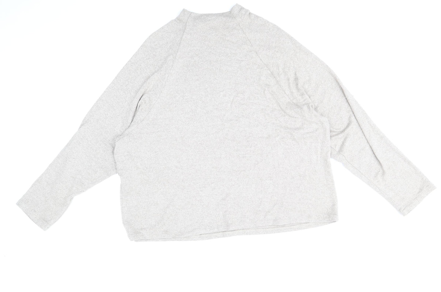 H&M Womens Beige Mock Neck Viscose Pullover Jumper Size M