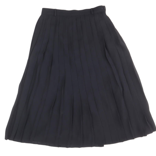 Hammer Womens Blue Polyester Pleated Skirt Size 12 Zip