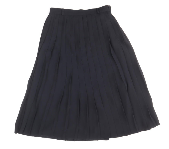 Hammer Womens Blue Polyester Pleated Skirt Size 12 Zip