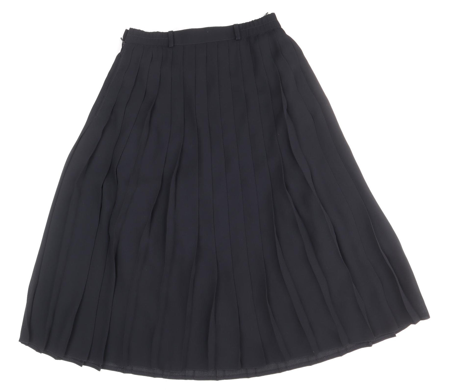 Hammer Womens Blue Polyester Pleated Skirt Size 12 Zip