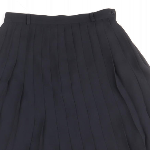 Hammer Womens Blue Polyester Pleated Skirt Size 12 Zip