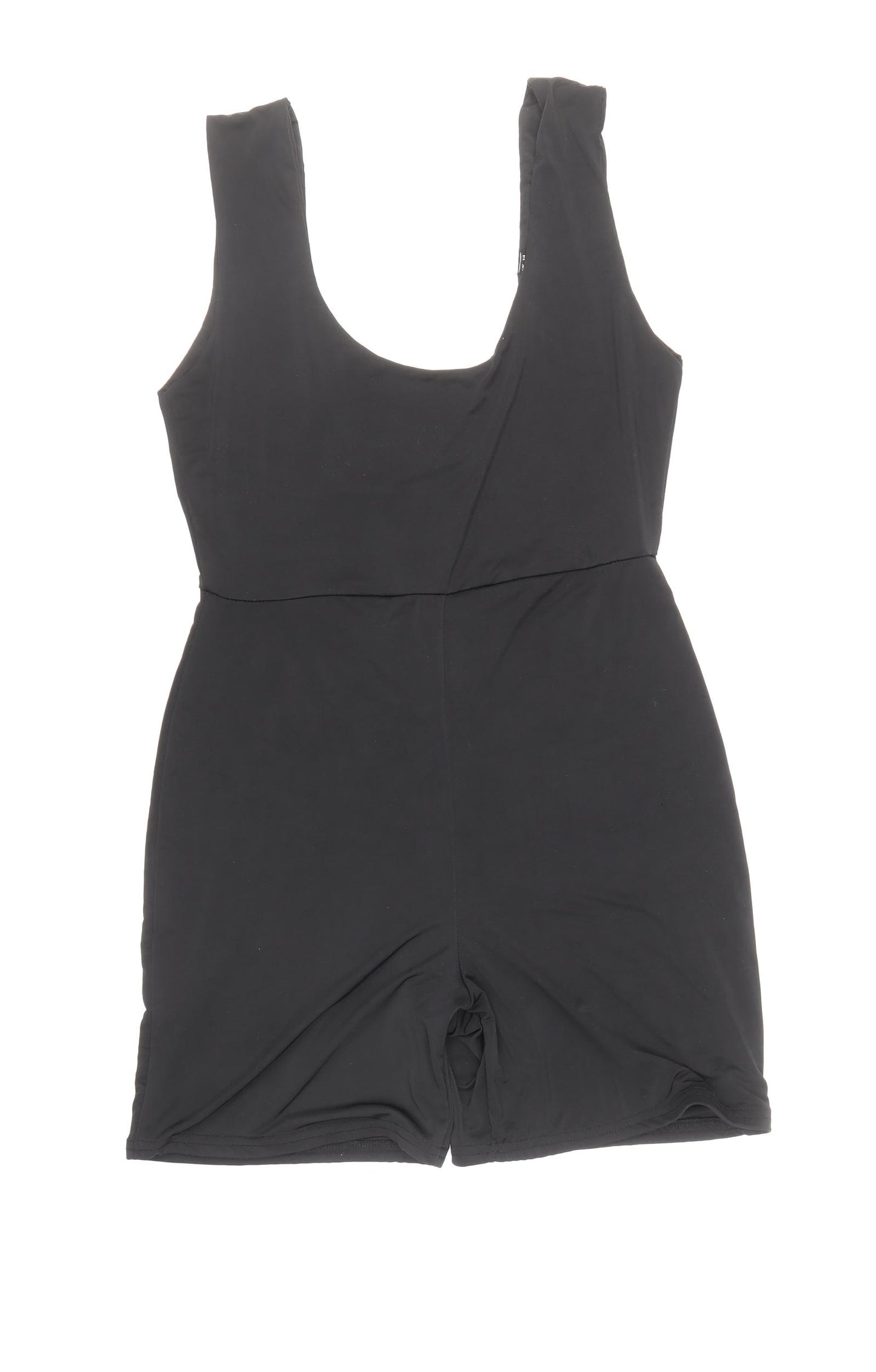 PRETTYLITTLETHING Womens Black Polyester Playsuit One-Piece Size 14 Pullover