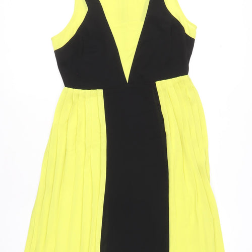 NEXT Womens Multicoloured Polyester Fit & Flare Size 12 Round Neck Zip