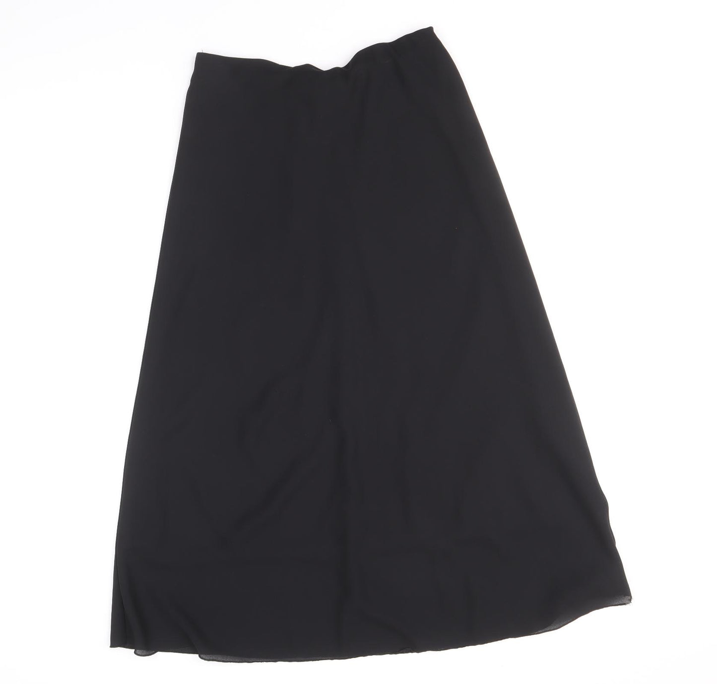 Bonmarche Womens Black Polyester A-Line Skirt Size 12