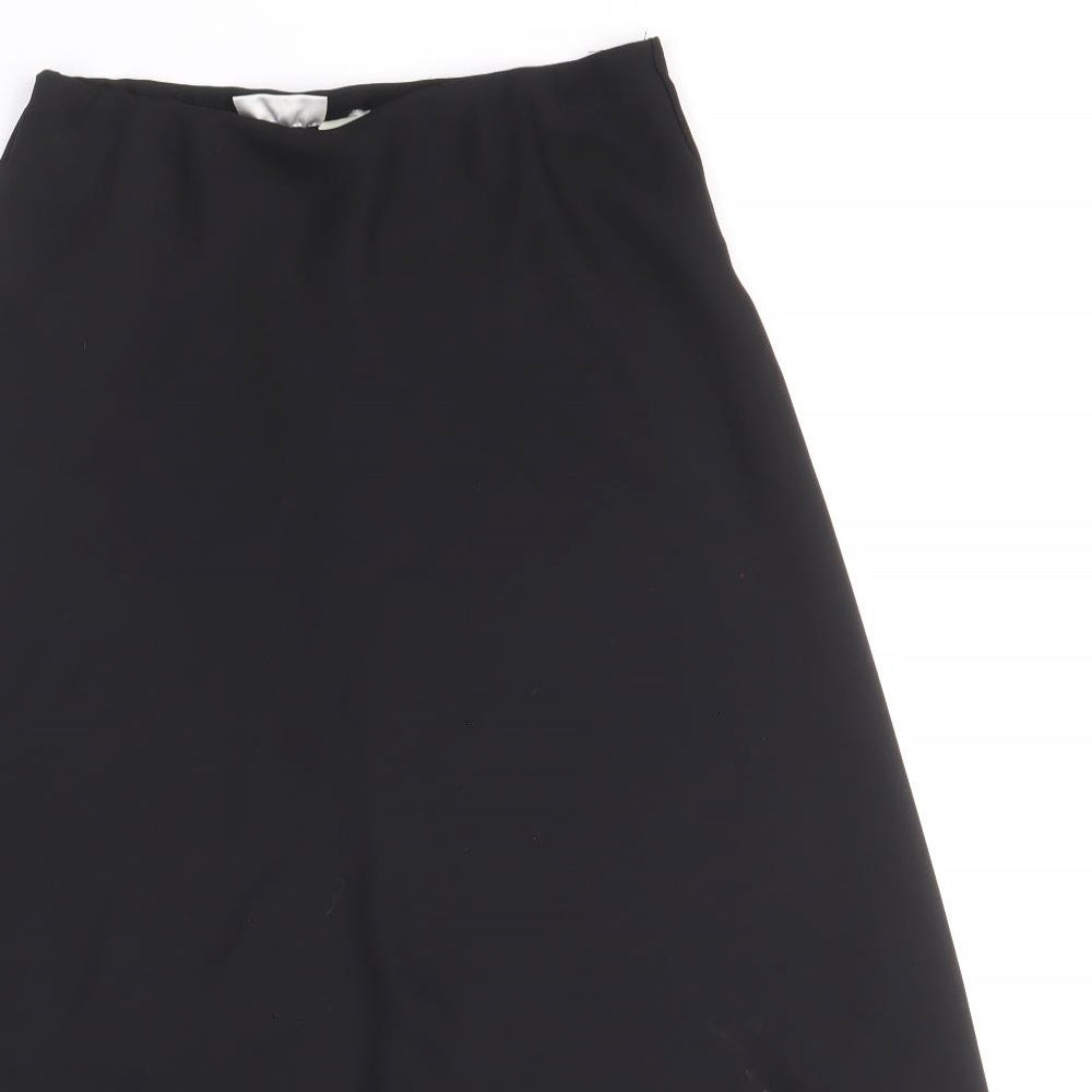 Bonmarche Womens Black Polyester A-Line Skirt Size 12