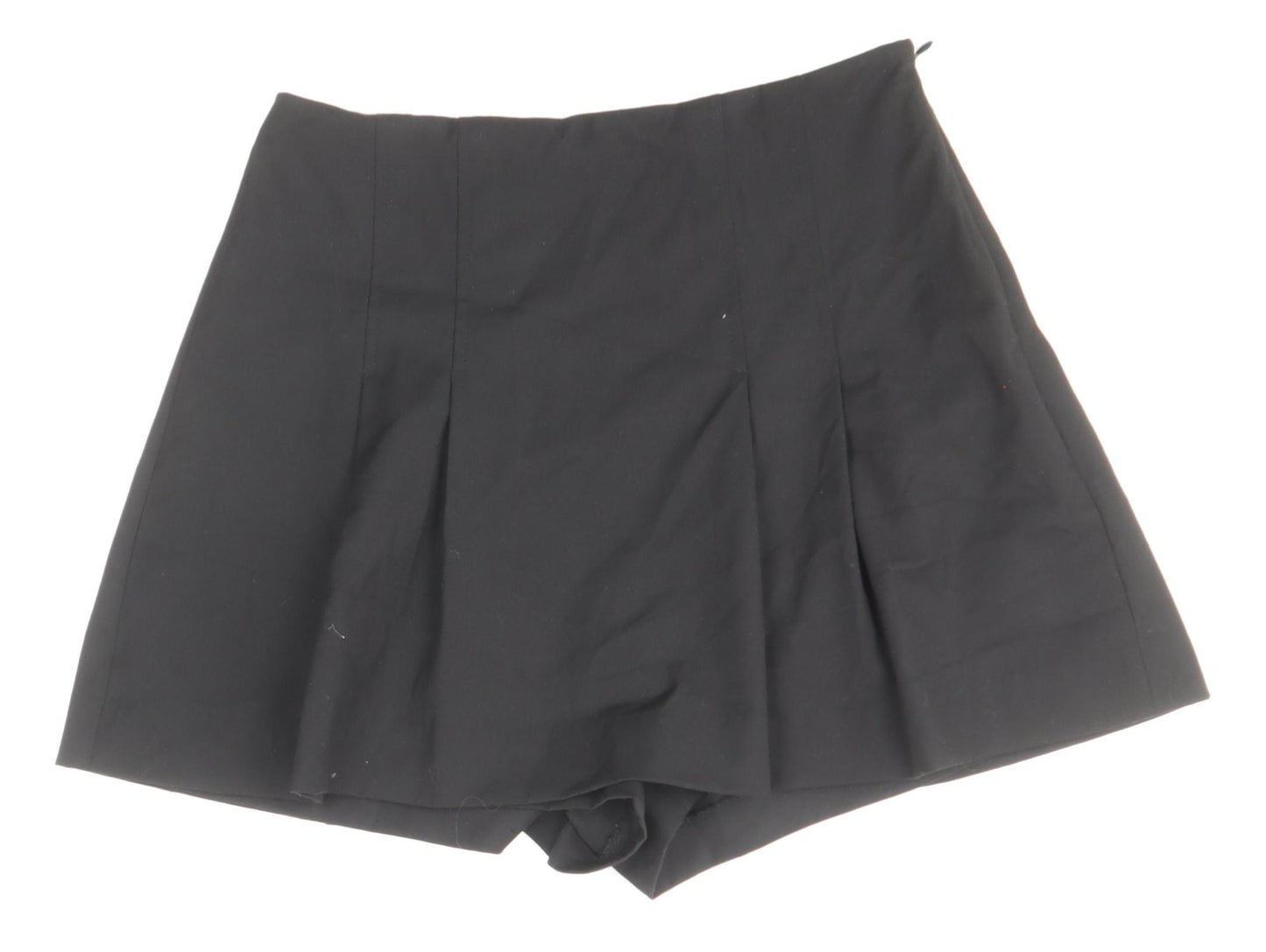 Zara Womens Black Polyester Mini Skort Size XS Zip