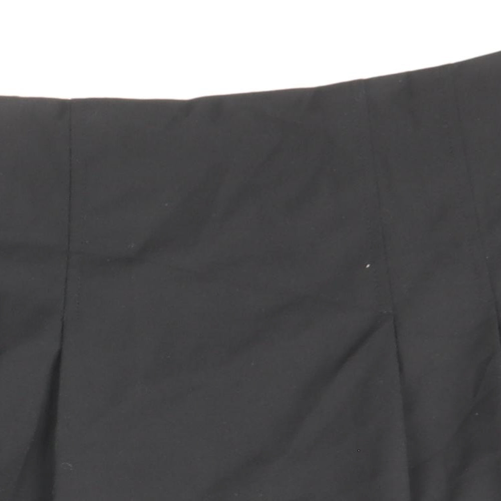 Zara Womens Black Polyester Mini Skort Size XS Zip