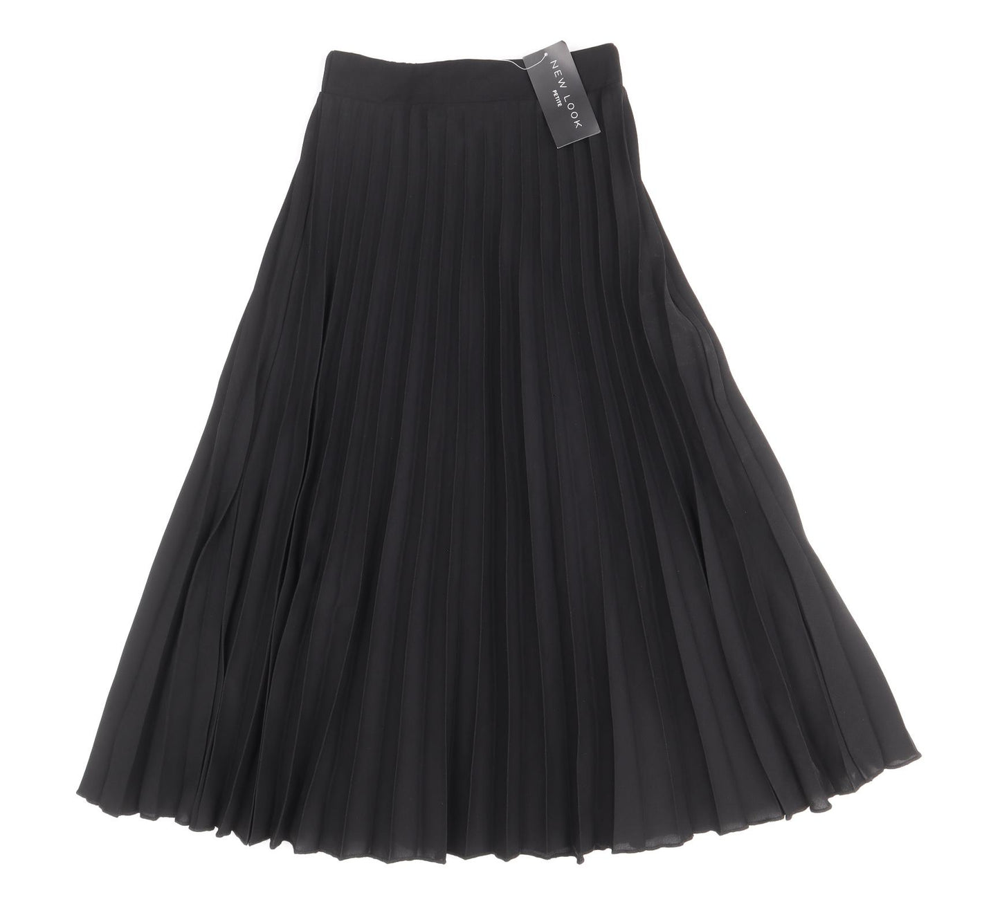 New Look Womens Black Polyester Pleated Skirt Size 4