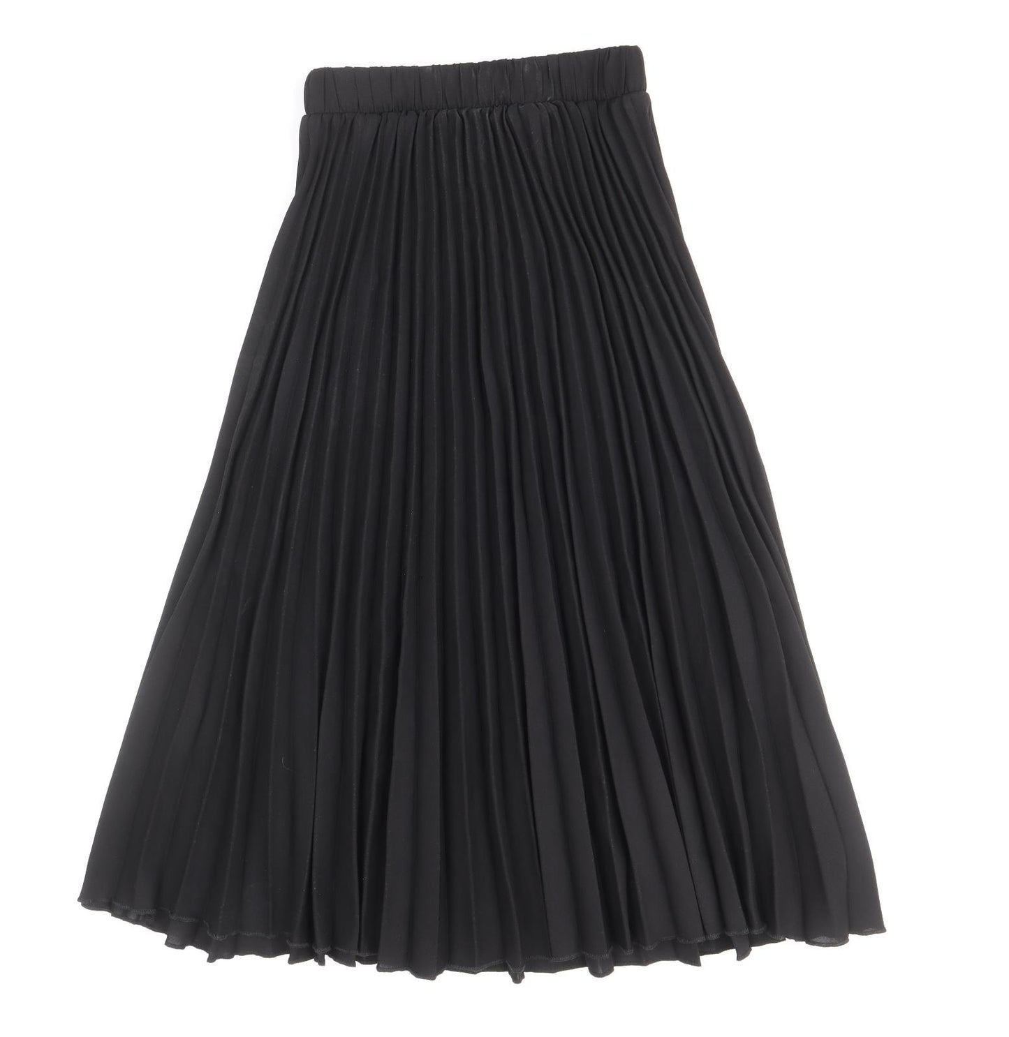 New Look Womens Black Polyester Pleated Skirt Size 4