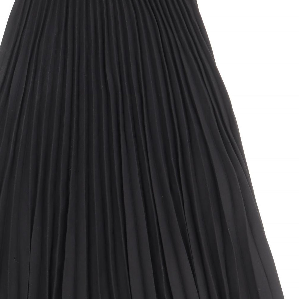 New Look Womens Black Polyester Pleated Skirt Size 4