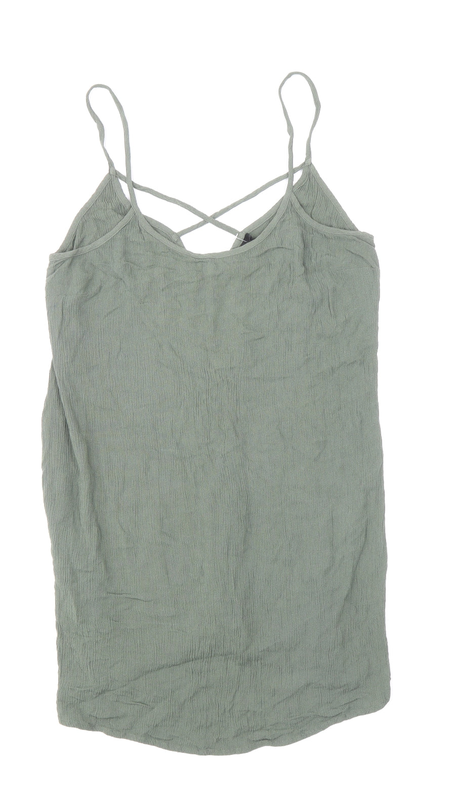 FOREVER 21 Womens Green Viscose Mini Size S Scoop Neck Pullover