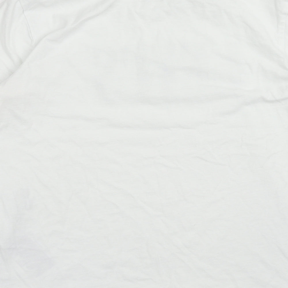 Signature by Levi Strauss & Co. Womens White Cotton Basic T-Shirt Size M Round Neck