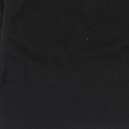 Missguided Womens Black Polyester Cropped Tank Size 8 Round Neck