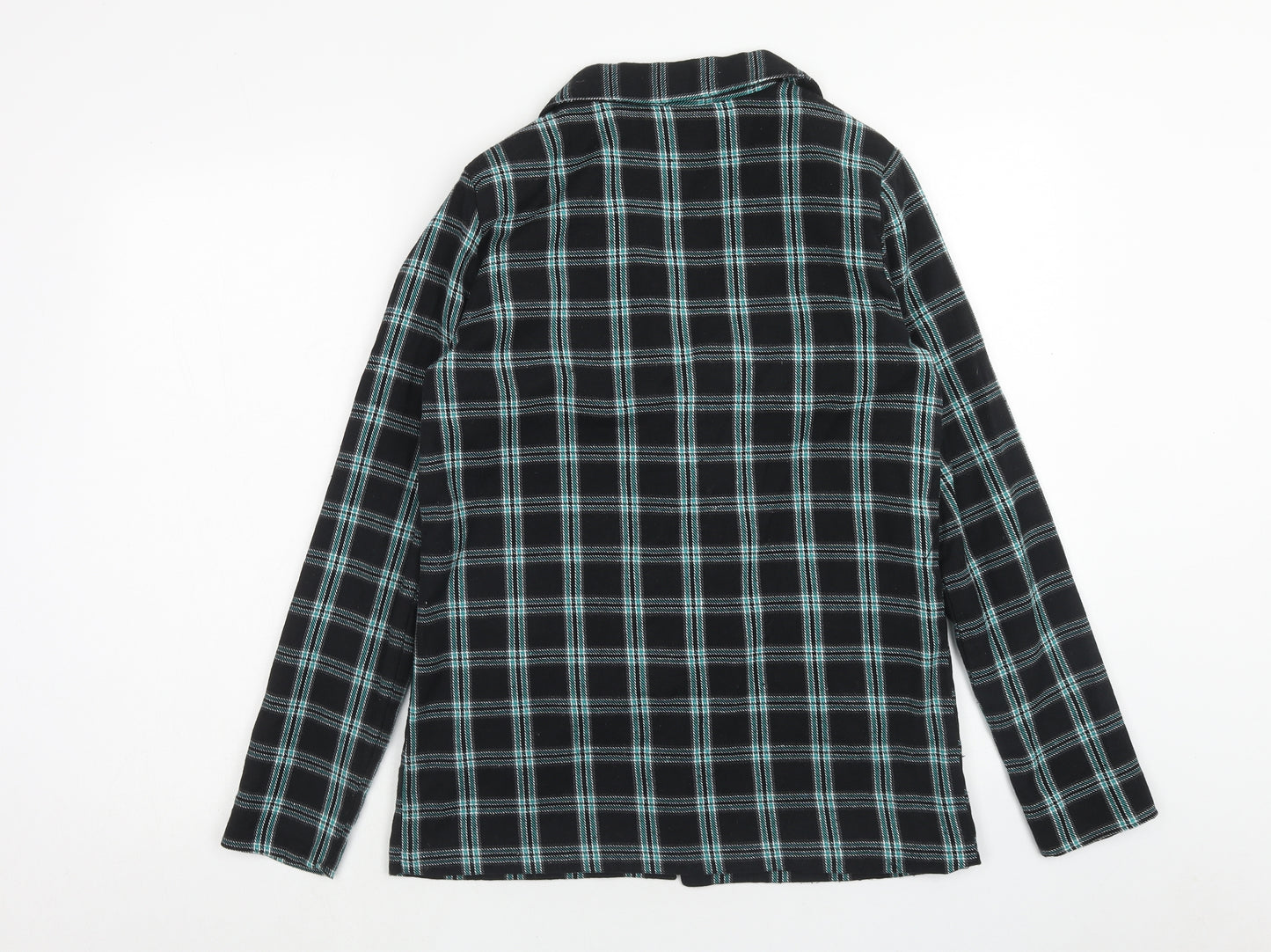 Heartbreak Womens Blue Geometric Pea Coat Coat Size 6 Button