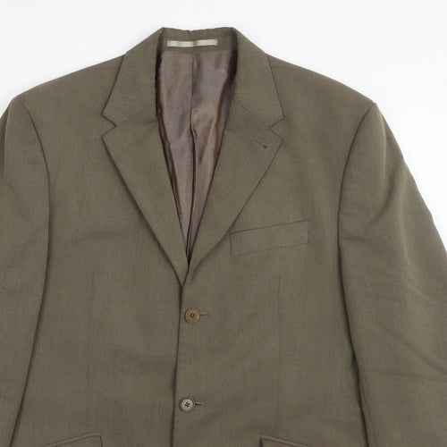 NEXT Mens Brown Polyester Jacket Blazer Size 42