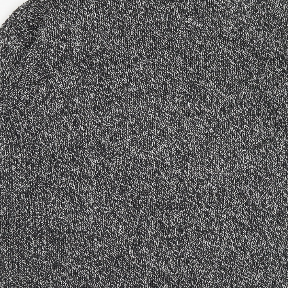 Marks and Spencer Womens Grey Collared Cotton Cardigan Jumper Size 10