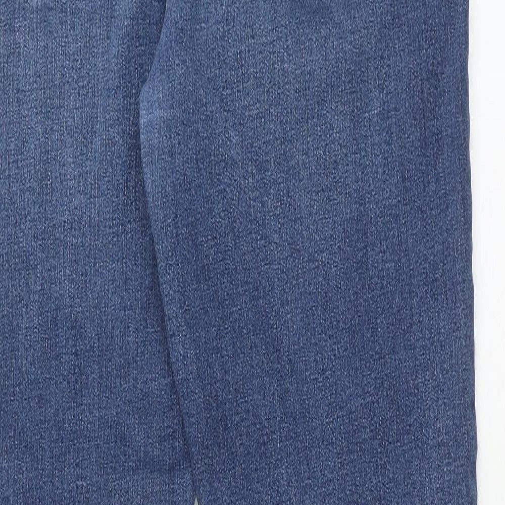 New Look Womens Blue Cotton Skinny Jeans Size 12 Regular Zip
