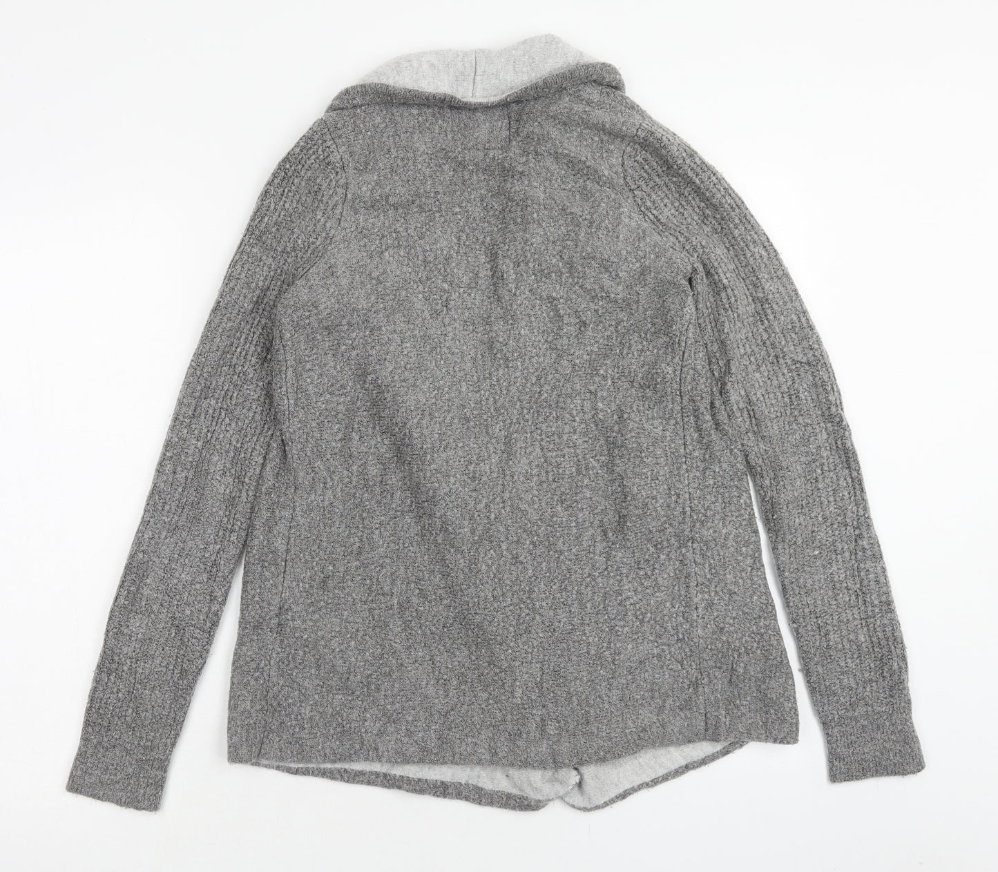 Abercrombie & Fitch Womens Grey V-Neck Acrylic Cardigan Jumper Size S - Coatigan