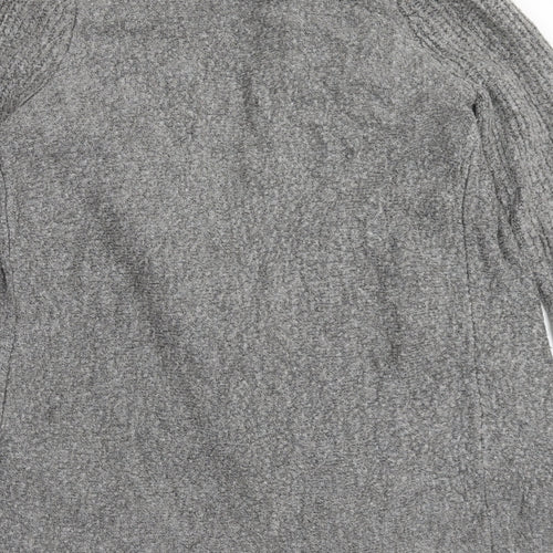 Abercrombie & Fitch Womens Grey V-Neck Acrylic Cardigan Jumper Size S - Coatigan