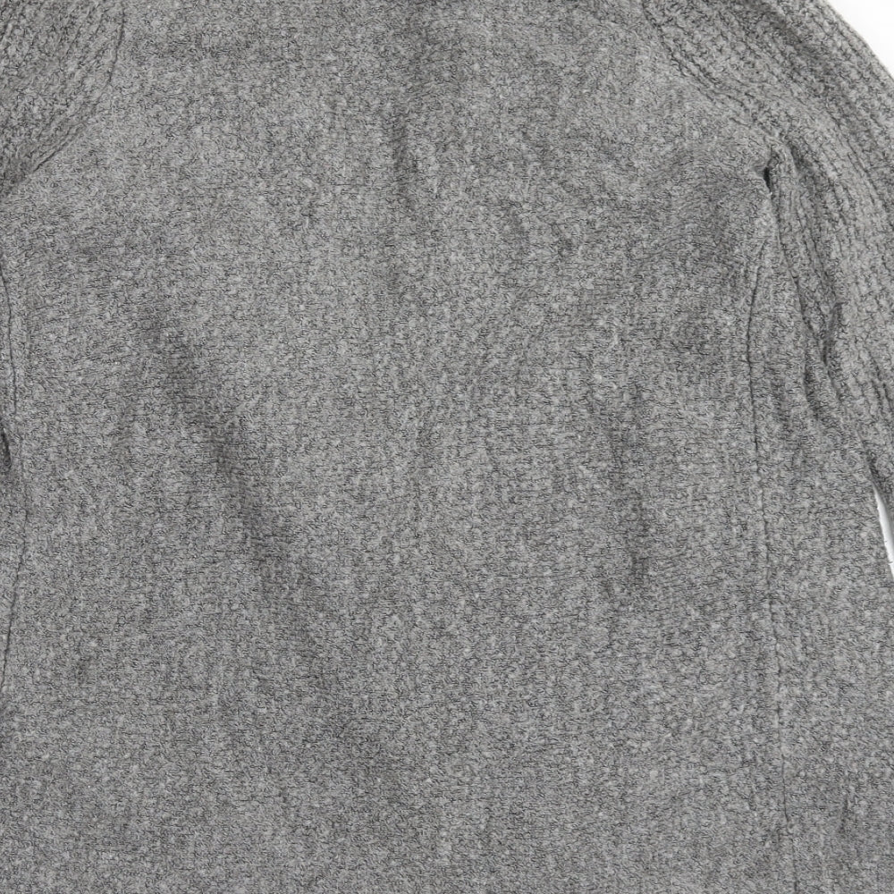 Abercrombie & Fitch Womens Grey V-Neck Acrylic Cardigan Jumper Size S - Coatigan