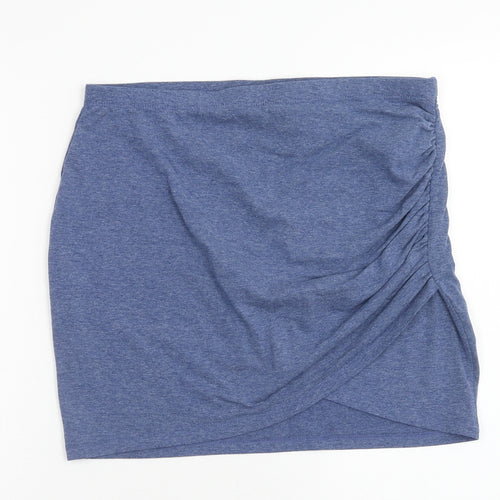 H&M Womens Blue Polyester Bandage Skirt Size M