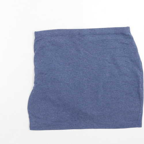 H&M Womens Blue Polyester Bandage Skirt Size M