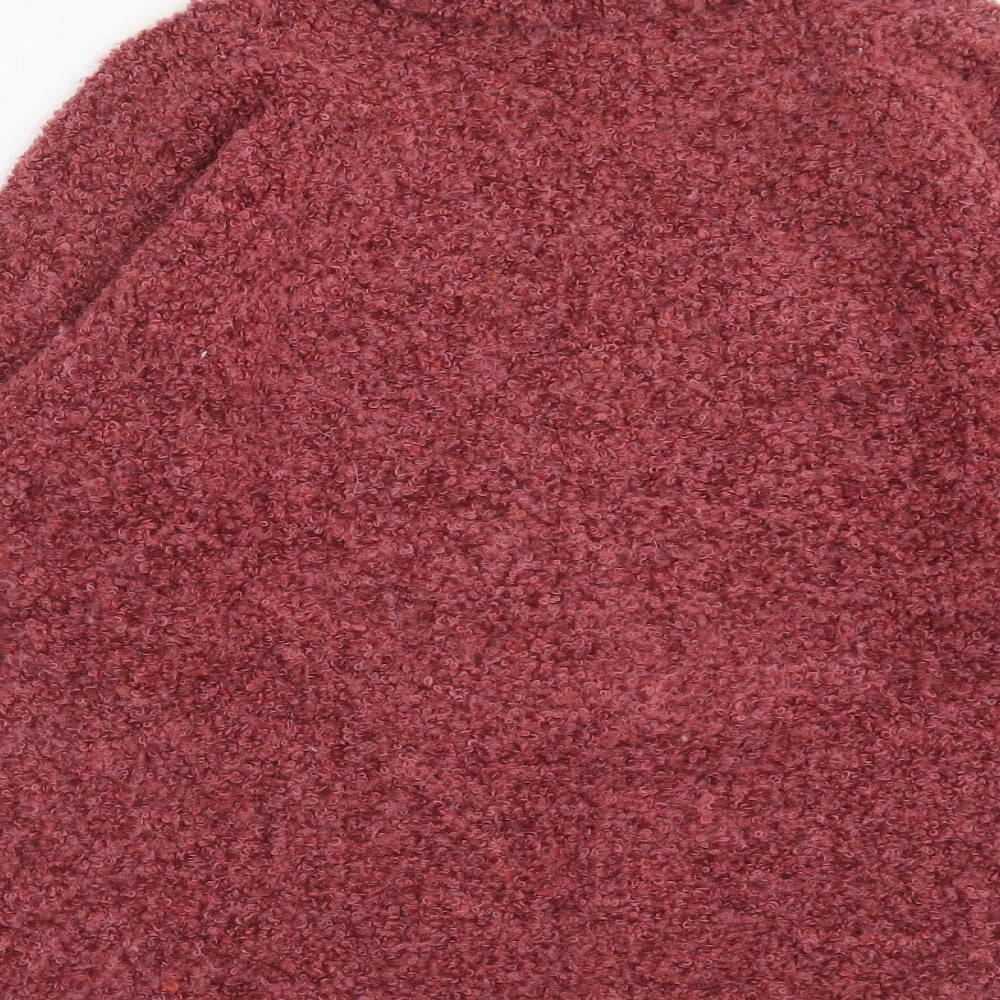 EWM Womens Pink Roll Neck Acrylic Pullover Jumper Size S - Size 10-12
