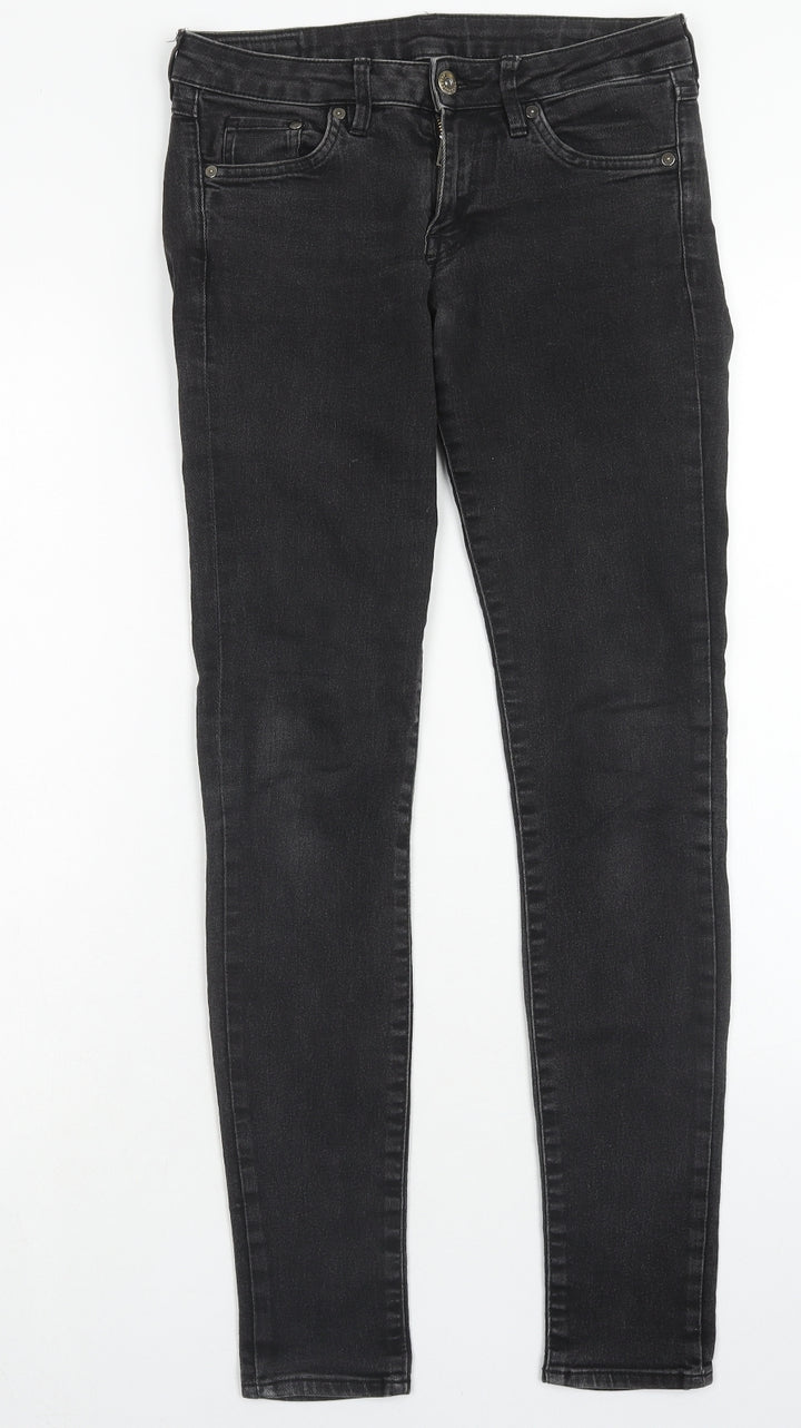 H&M Womens Black Cotton Skinny Jeans Size 27 in L32 in Regular Zip