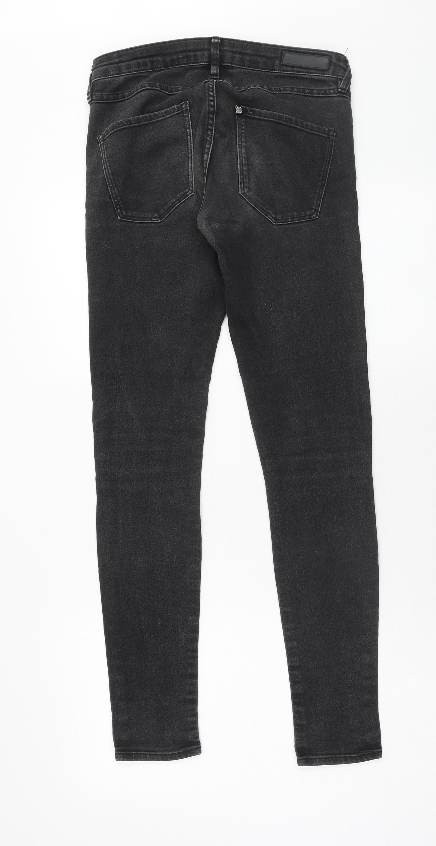 H&M Womens Black Cotton Skinny Jeans Size 27 in L32 in Regular Zip