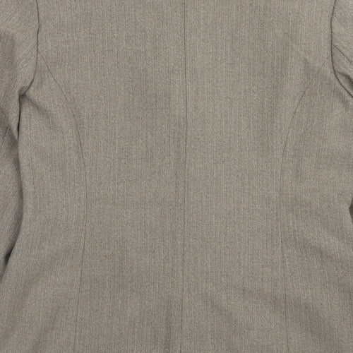 Damart Womens Brown Jacket Blazer Size 14 Button