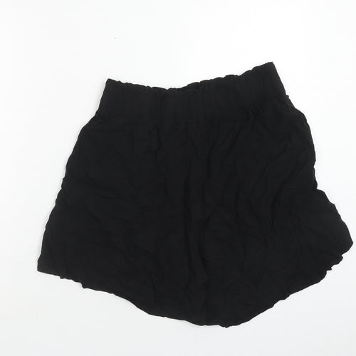 H&M Womens Black Viscose Bermuda Shorts Size M Regular Pull On