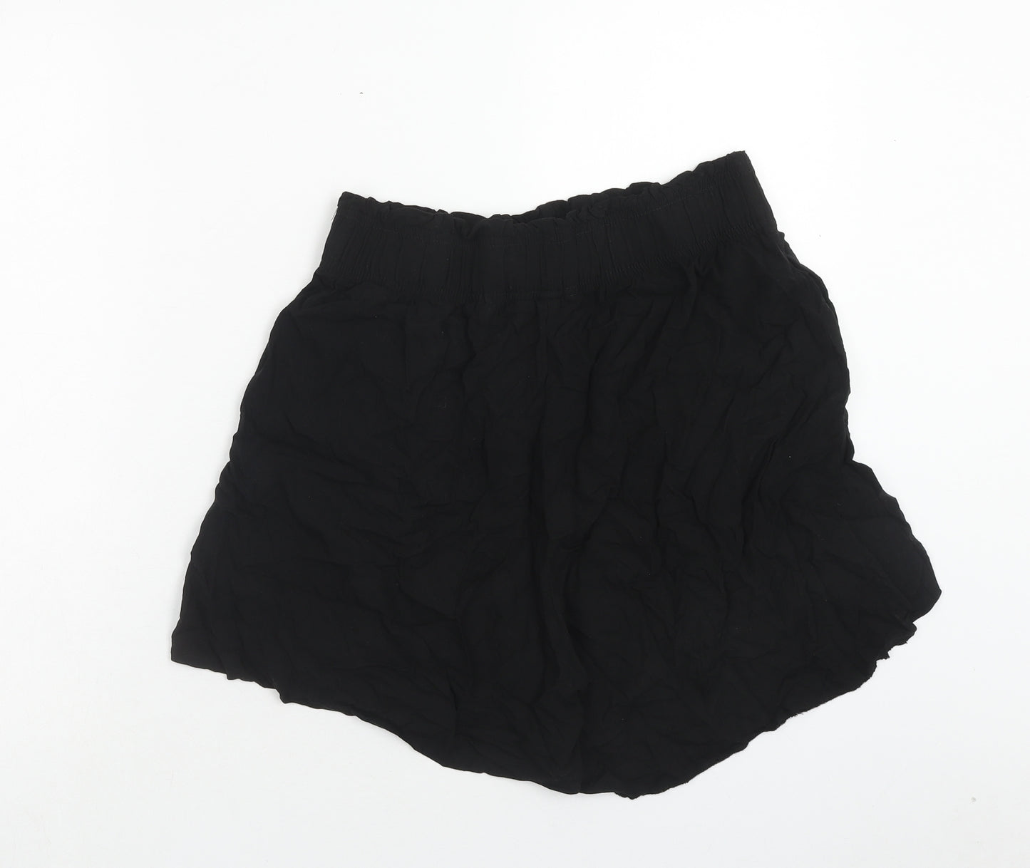 H&M Womens Black Viscose Bermuda Shorts Size M Regular Pull On