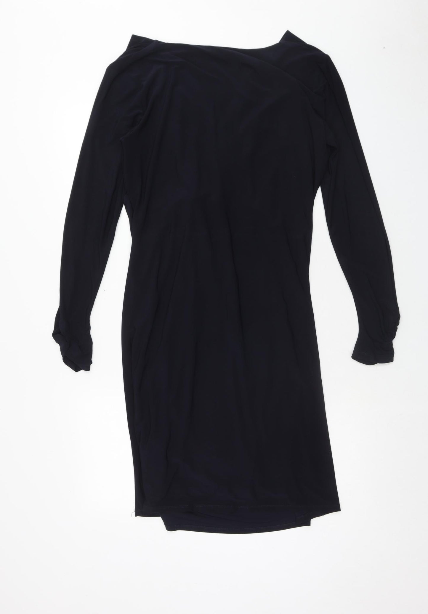 Wallis Womens Blue Polyester A-Line Size 14 V-Neck Pullover