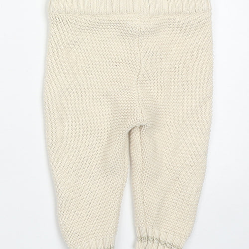 River Island Baby Beige Acrylic Jogger Leggings Size 6-9 Months Pullover