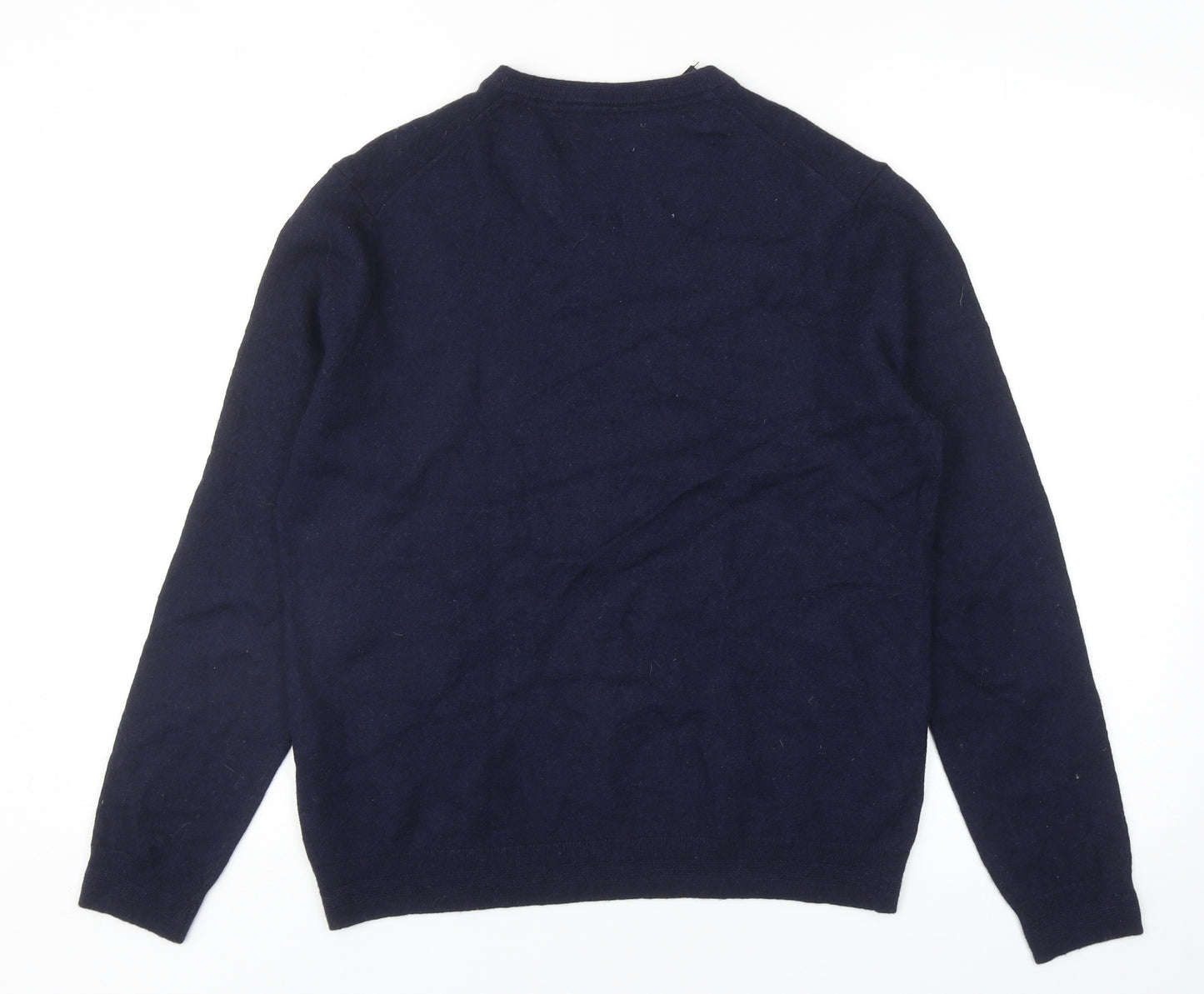 Ted Baker Womens Blue V-Neck Wool Pullover Jumper Size S