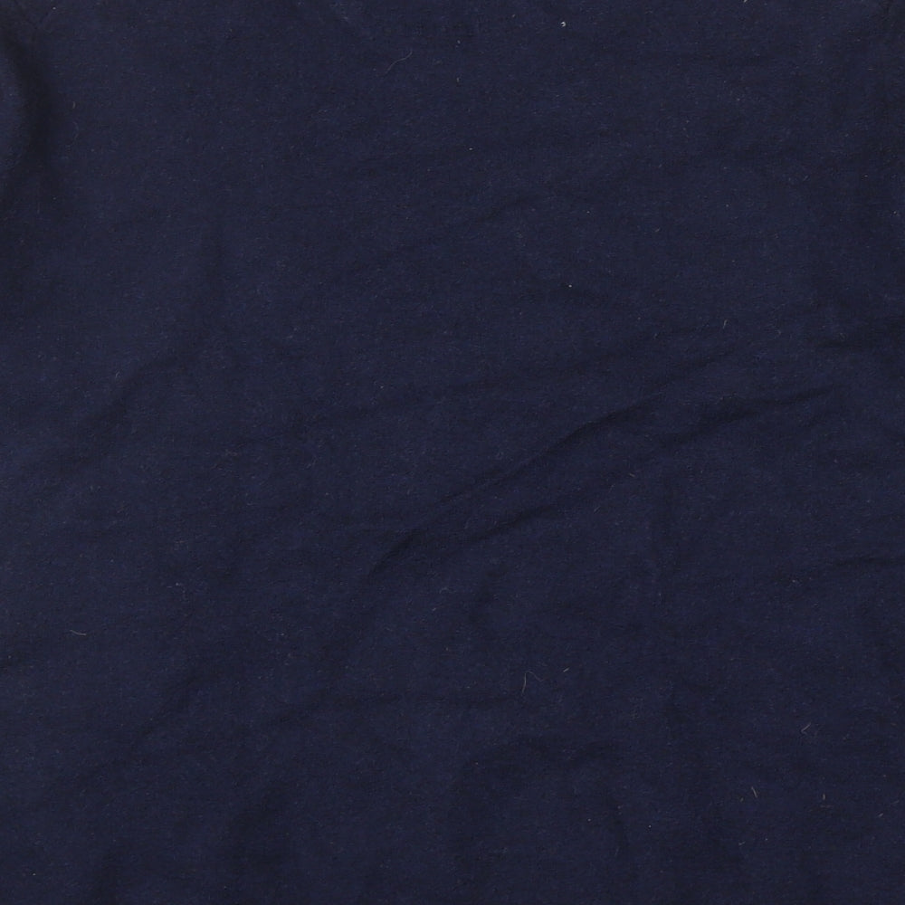 Ted Baker Womens Blue V-Neck Wool Pullover Jumper Size S