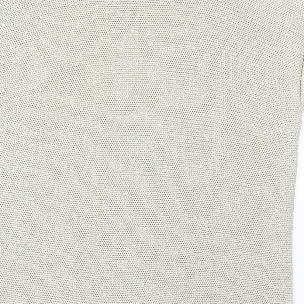 Collezione Gaia Womens Beige Round Neck Acrylic Pullover Jumper Size S